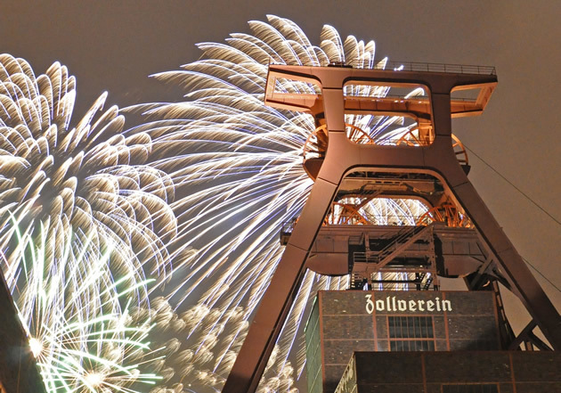 firework at the Zollverein